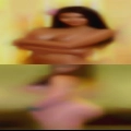 Nude woman and adult breast