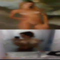 Nude woman and adult breast