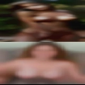 Sweaty naked woman