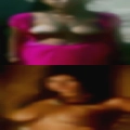 Naked woman swimming
