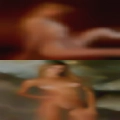 Naked woman town
